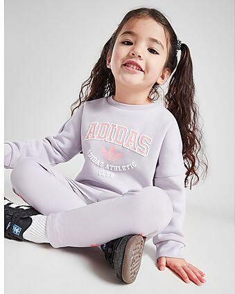 Adidas Originals ' Varsity Crew Sweatshirt Leggings Set Infant Purple - Foto 2