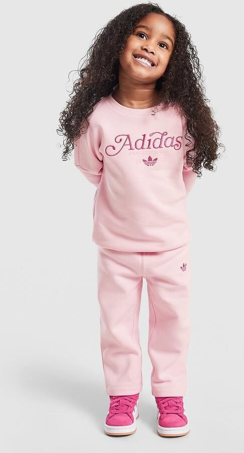 Adidas Originals ' Varsity Crew Tracksuit Infant Roze Kind Roze