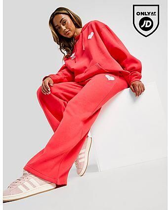 Adidas Originals Heart Wide Leg Joggers Red- Dames Red