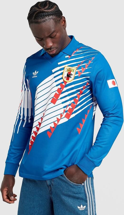 Adidas Originals Japan '93 Retro Long Sleeve Home Shirt Blauw- Heren Blauw - Foto 7