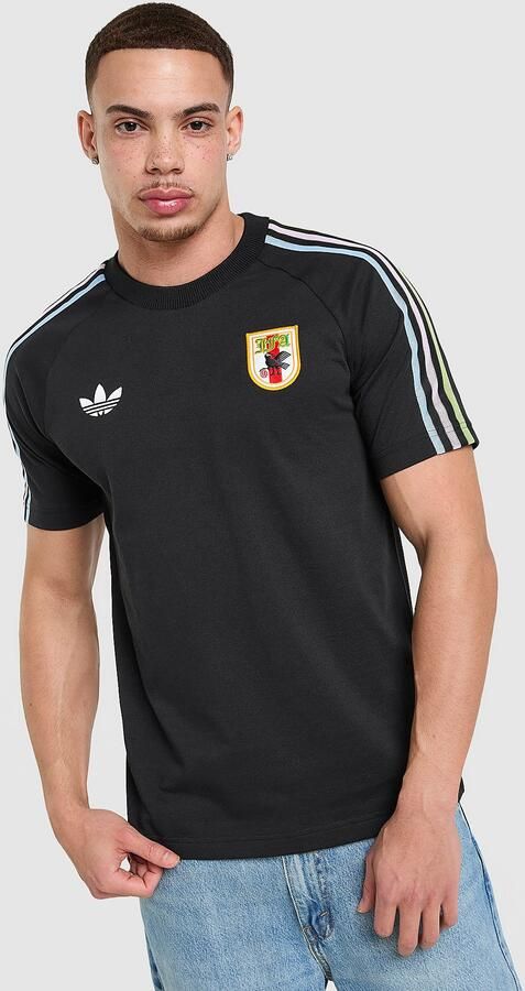 Adidas Originals regular fit T-shirt van katoenmix met JFA-applicatie model 'NOIR' - Foto 3