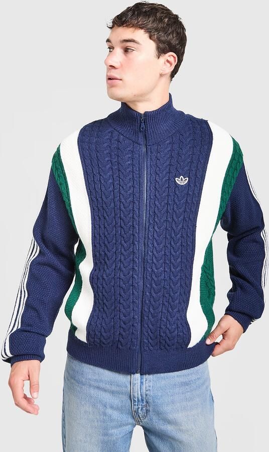Adidas Originals Knit Track Top Blauw- Heren Blauw
