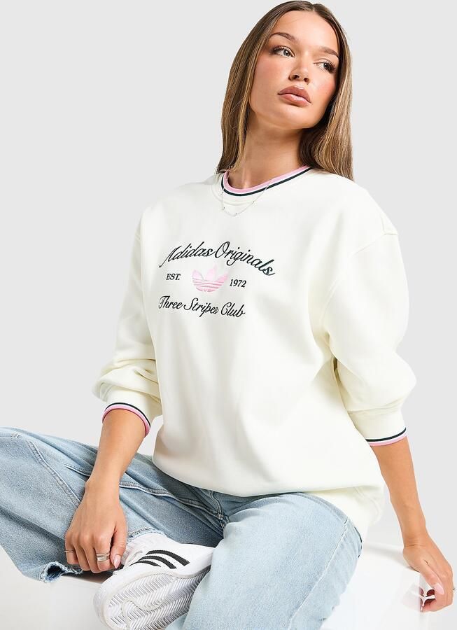 Adidas Originals Leisure Club Crew Sweatshirt Crème- Dames Crème