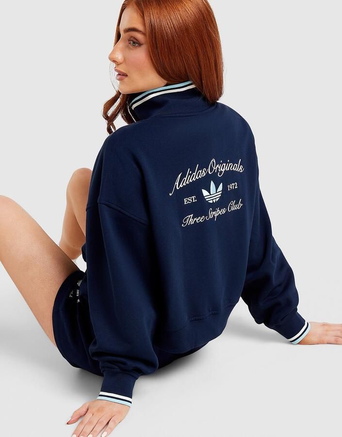 Adidas Originals Leisure Club Full Zip Track Top Blauw- Dames Blauw