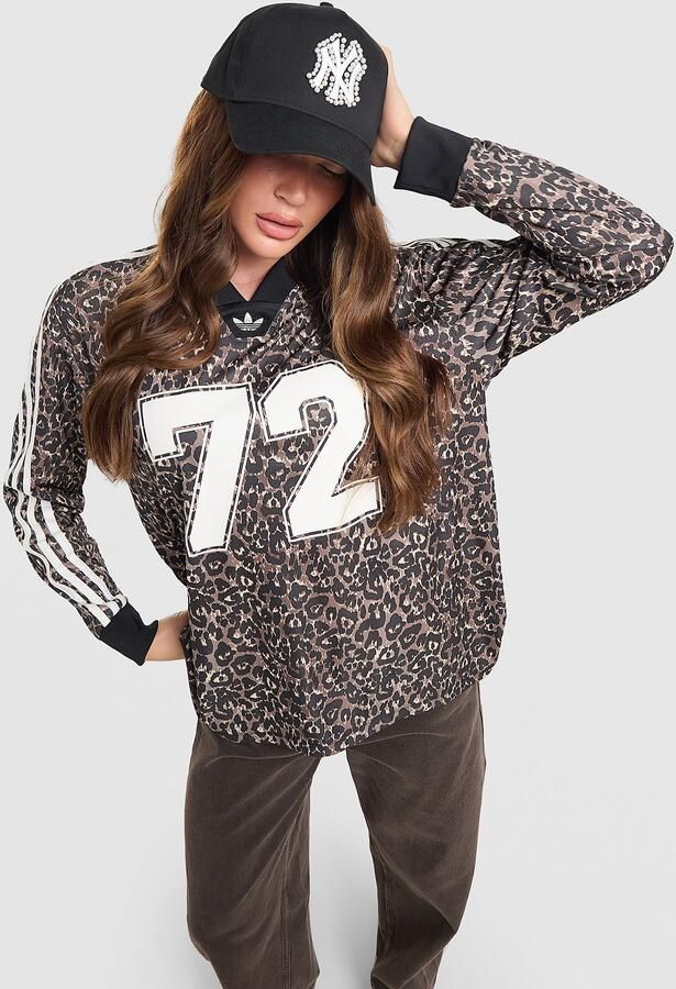 Adidas Originals Leopard Long Sleeve Varsity T-Shirt Meerkleurig- Dames Meerkleurig