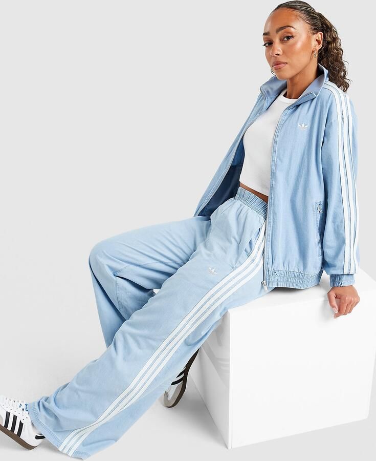 Adidas Originals Lightweight Denim Track Pants Blauw- Dames Blauw
