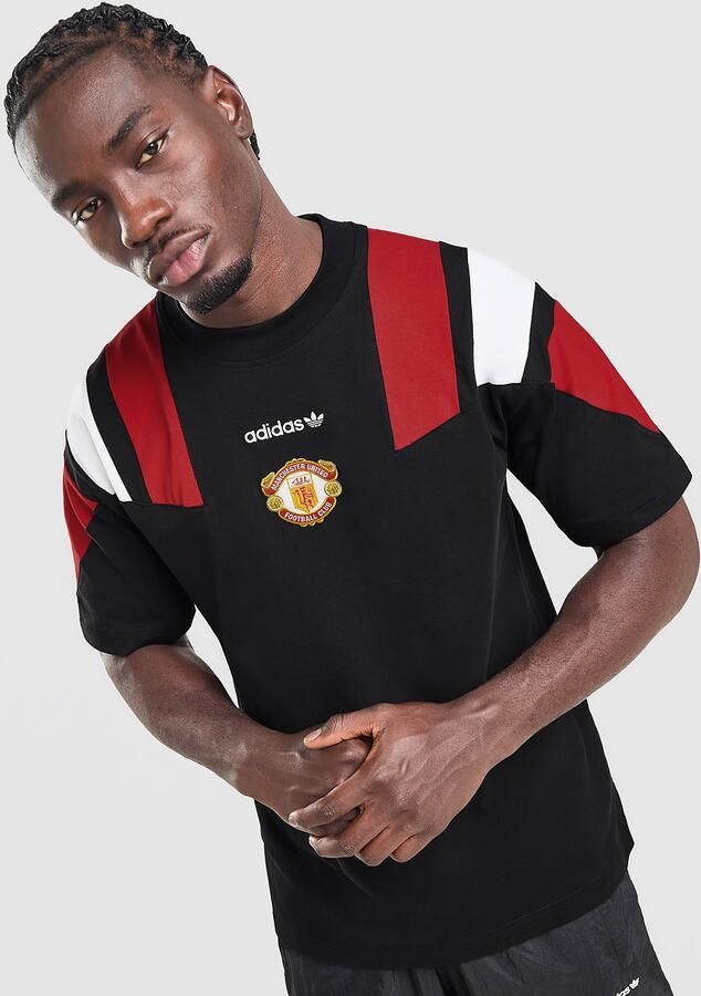 Adidas Originals Manchester United FC EQT T-Shirt Zwart- Heren Zwart