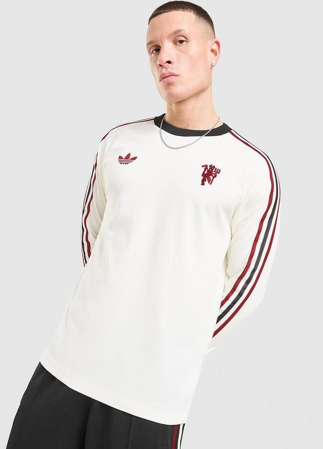 Adidas Originals Manchester United FC OG Long Sleeve T-Shirt Wit- Heren Wit