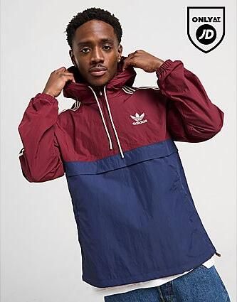 Adidas Originals Overhead 1 2 Zip Windbreaker Jacket Red- Heren Red