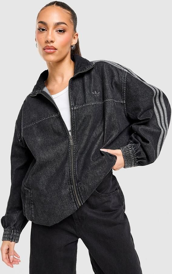 Adidas Originals Oversized Denim Firebird Track Top Blauw- Dames Blauw