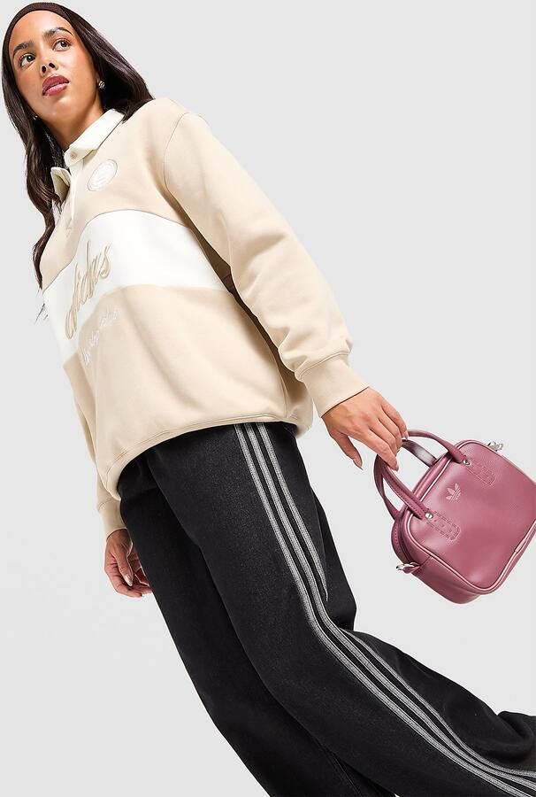 Adidas Originals Panel Collar Sweatshirt Beige- Dames Beige