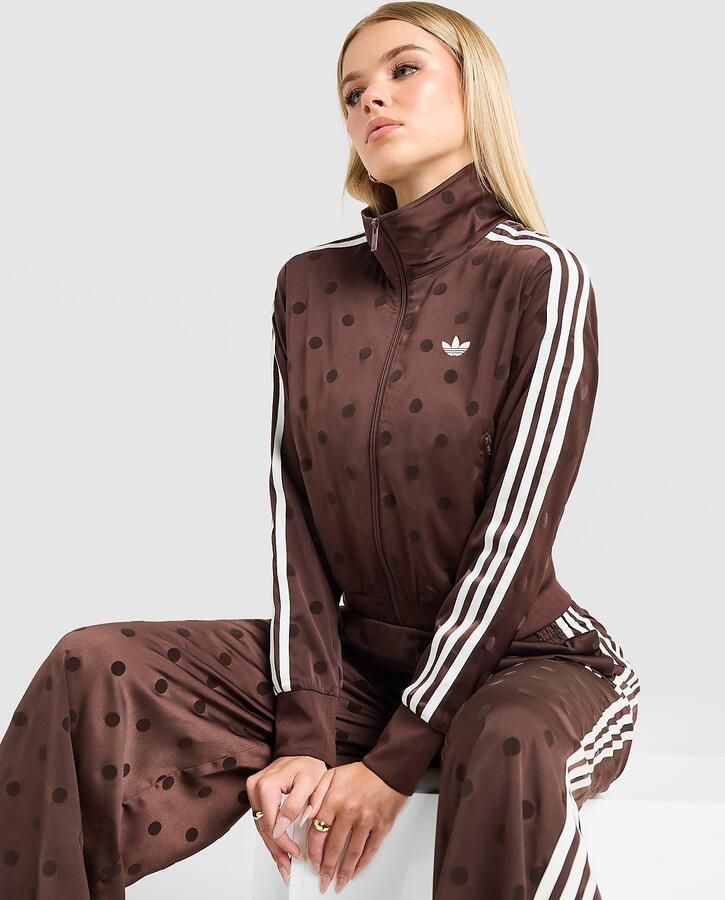Adidas Originals Polka Dot Firebird Track Top Bruin- Dames Bruin