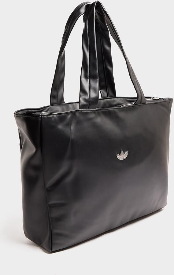 Adidas Originals PU Metallic Trefoil Tote Bag Zwart- Dames Zwart