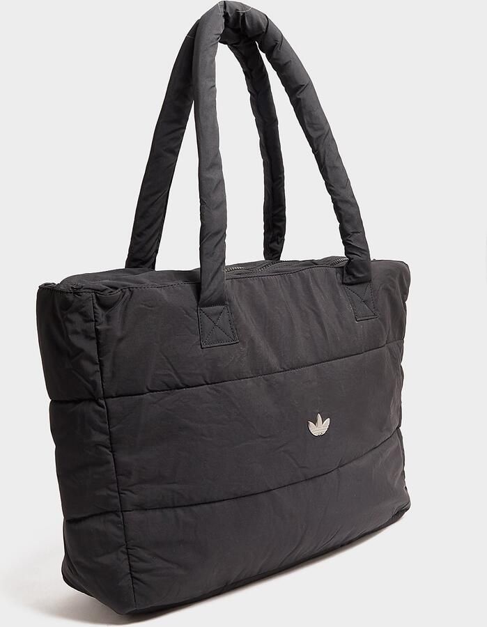 Adidas Originals Quilted Nylon Metallic Trefoil Tote Bag Zwart- Dames Zwart
