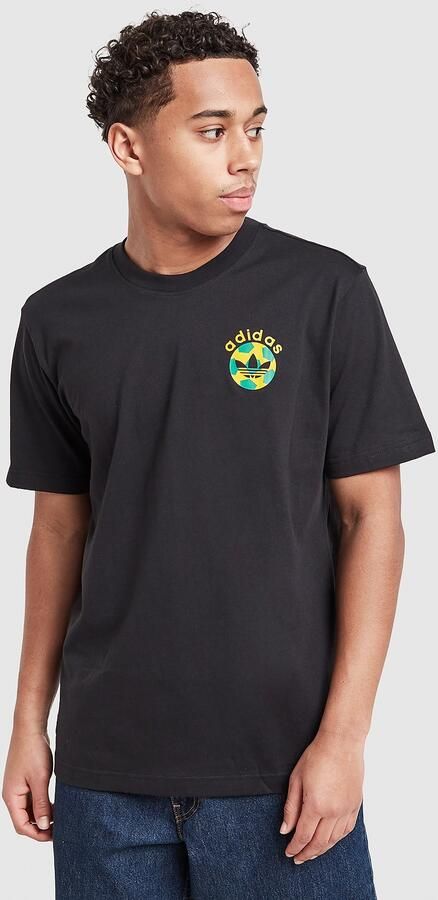 Adidas Originals Retro Football Graphic T-Shirt Zwart- Heren Zwart