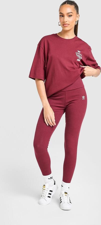 Adidas Originals Ribbed Leggings Rood- Dames Rood