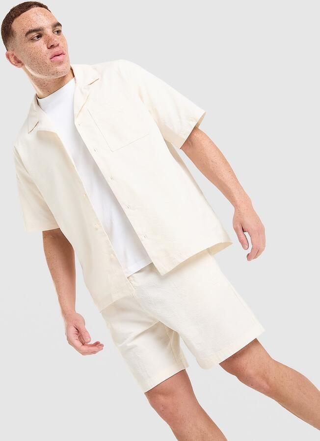 Adidas Originals Seersucker Shorts Crème- Heren Crème