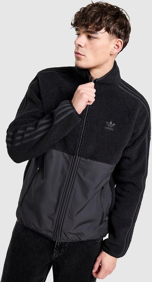 Adidas Originals Sherpa Full Zip Fleece Zwart- Heren Zwart