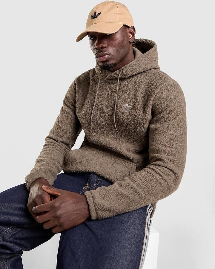 Adidas Originals Sherpa Hoodie Bruin- Heren Bruin
