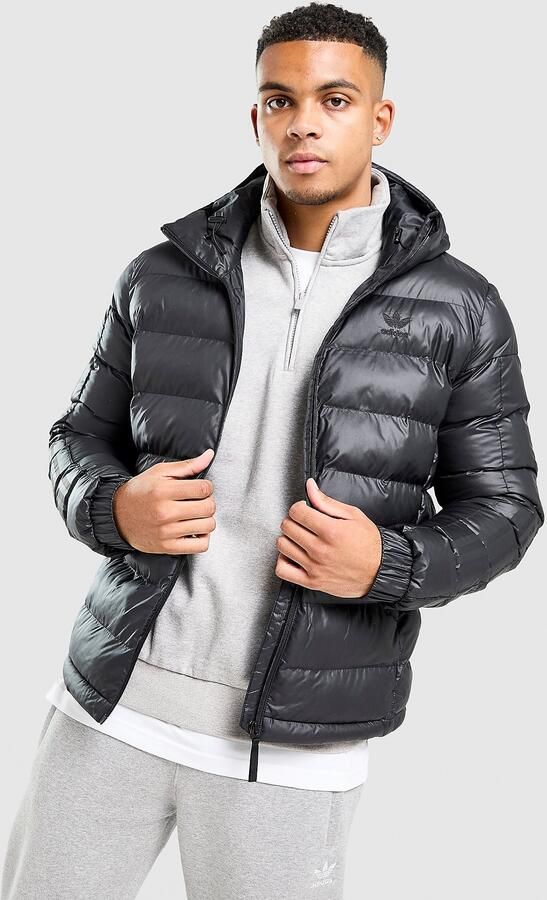 Adidas Originals Shiny Baffle Jacket Zwart- Heren Zwart