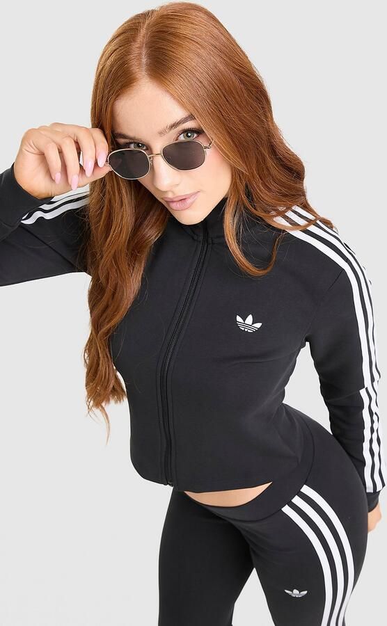 Adidas Originals Slim 3-Stripes Track Top Zwart- Dames Zwart