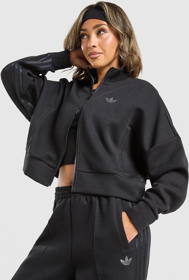 Adidas Originals Spacer Full Zip Track Top Zwart- Dames Zwart