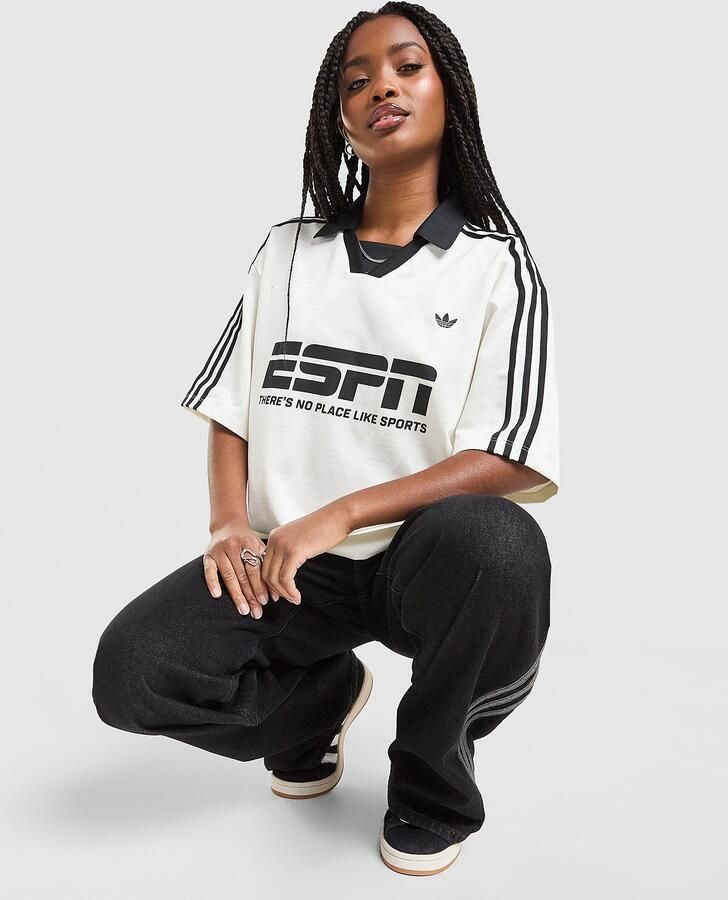 Adidas Originals Sponsor Football T-Shirt Crème- Dames Crème