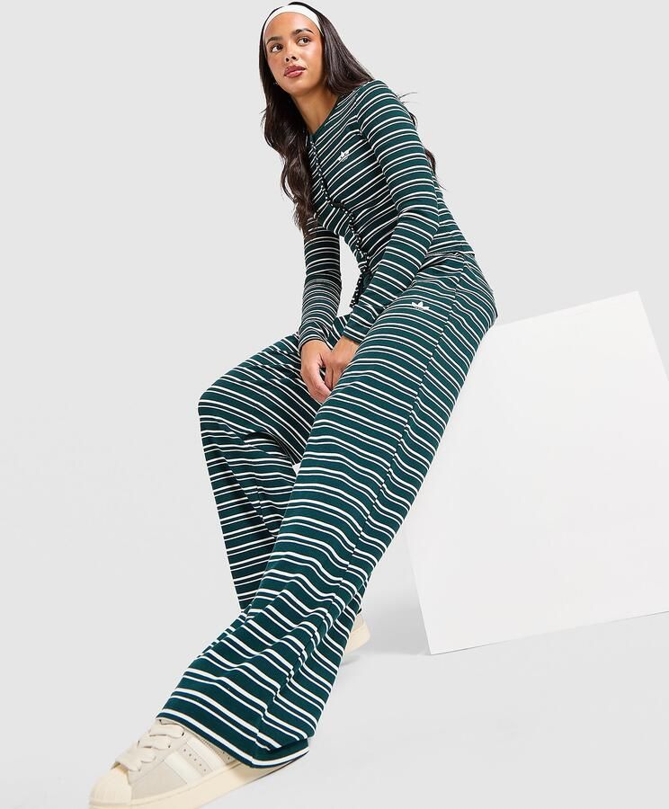 Adidas Originals Stripe Ribbed Joggers Groen- Dames Groen