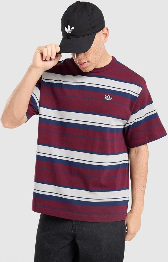 Adidas Originals Stripe T-Shirt Rood- Heren Rood
