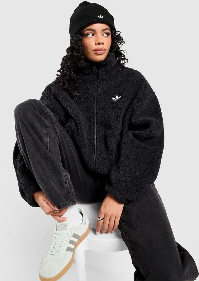 Adidas Originals Teddy Full Zip Jacket Zwart- Dames Zwart