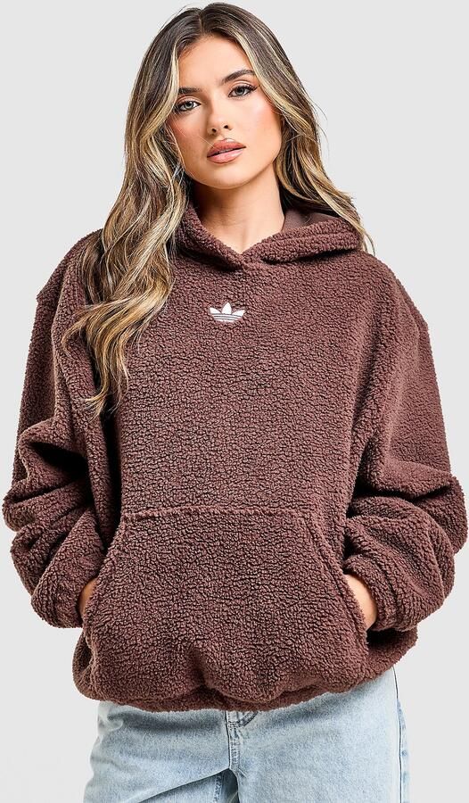 Adidas Originals Teddy Overhead Hoodie Bruin- Dames Bruin