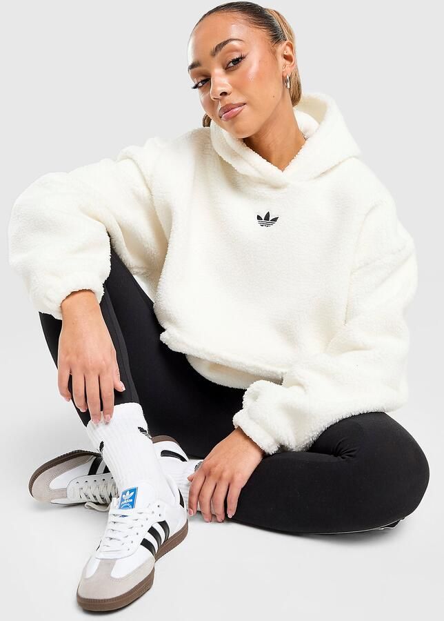 Adidas Originals Teddy Overhead Hoodie Wit- Dames Wit