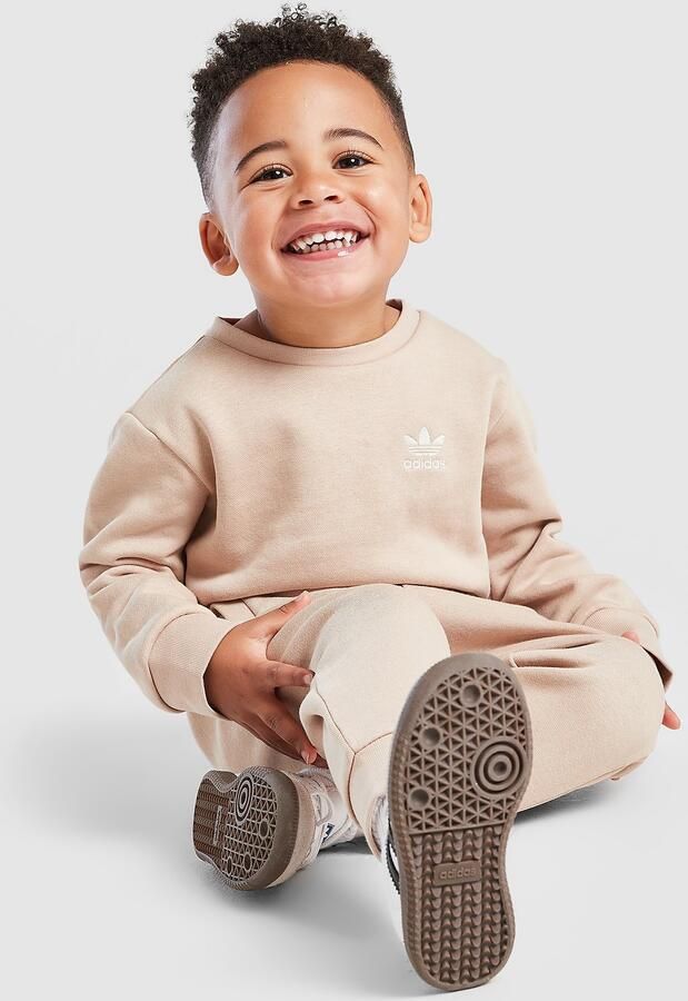 Adidas Originals Trefoil Crew Tracksuit Infant Beige