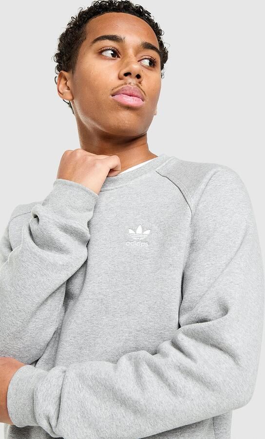 Adidas Originals Trefoil Essential Crew Sweatshirt Grijs- Heren Grijs - Foto 4
