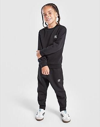 Adidas Originals Trefoil Essential Crew Tracksuit Children Zwart Kind Zwart - Foto 7