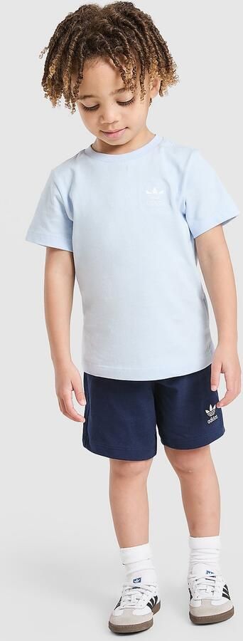 Adidas Originals Trefoil Essential T-Shirt Shorts Set Infant Blauw Kind Blauw