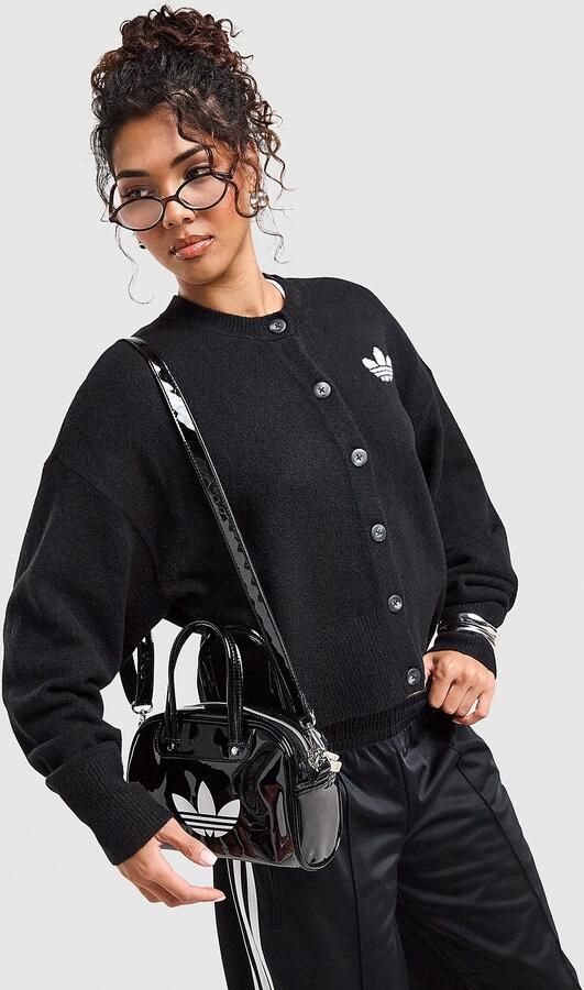 Adidas Originals Trefoil Knit Cardigan Zwart- Dames Zwart