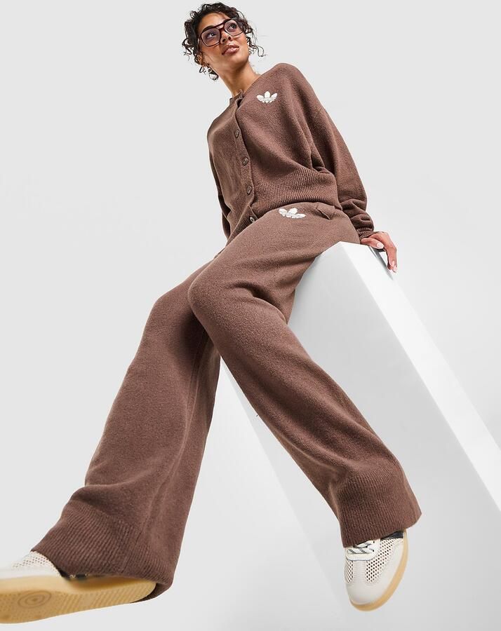 Adidas Originals Trefoil Knitted Joggers Bruin- Dames Bruin