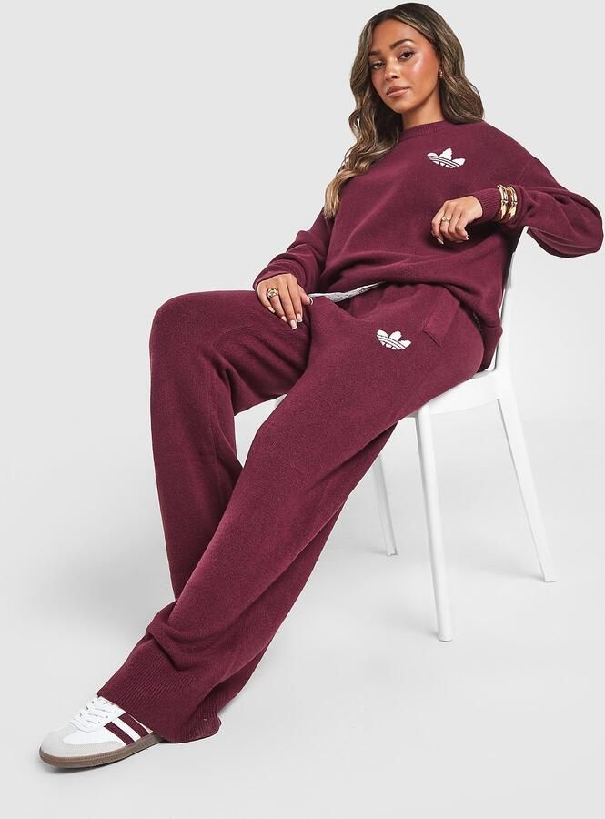 Adidas Originals Trefoil Knitted Joggers Rood- Dames Rood