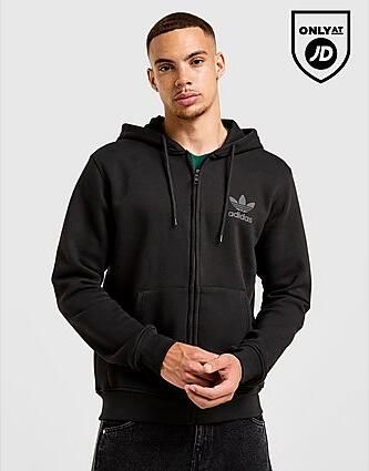 Adidas Originals Trefoil Logo Full Zip Hoodie Zwart- Heren Zwart - Foto 2