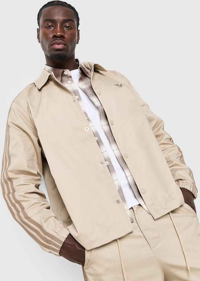 Adidas Originals Twill Coach Jacket Beige- Heren Beige