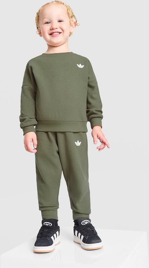 Adidas Originals Waffle Crew Tracksuit Infant Groen Kind Groen