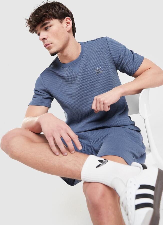 Adidas Originals Waffle T-Shirt Blauw- Heren Blauw