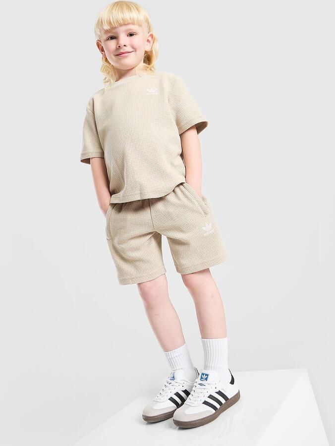 Adidas Originals Waffle T-Shirt Shorts Set Children Beige Kind Beige