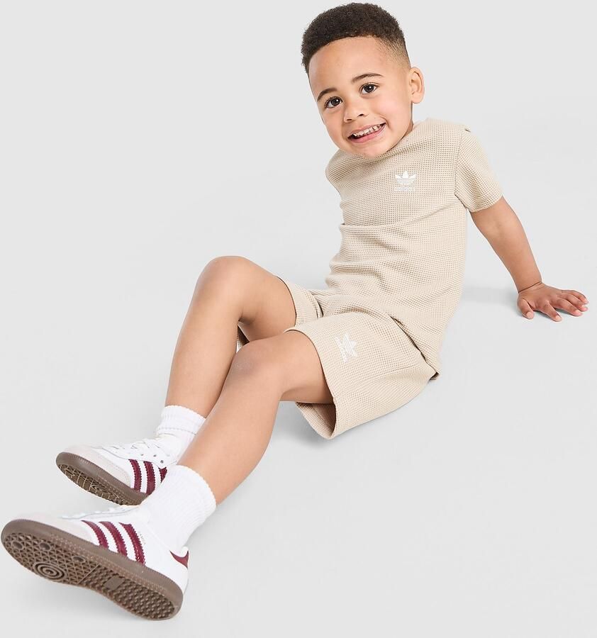 Adidas Originals Waffle T-Shirt Shorts Set Infant Beige Kind Beige