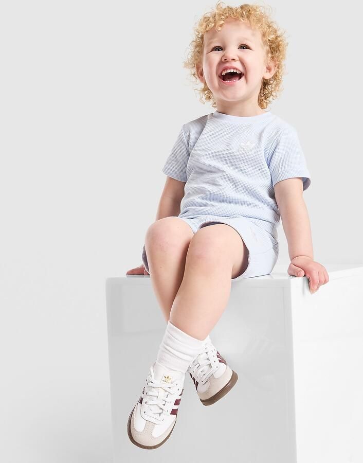 Adidas Originals Waffle T-Shirt Shorts Set Infant Blauw Kind Blauw - Foto 7