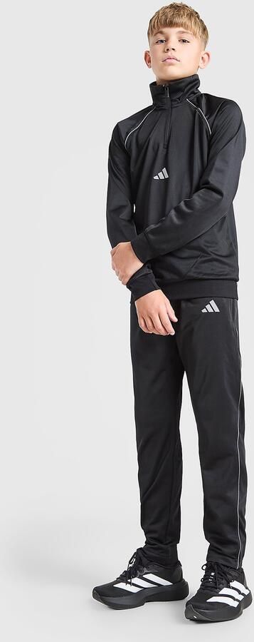 Adidas Poly Pipe 1 4 Zip Tracksuit Junior Zwart Kind Zwart