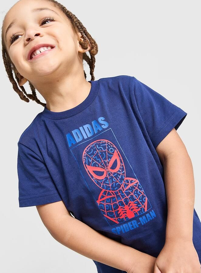 Adidas Spider- T-Shirt Shorts Set Infant Blauw Kind Blauw