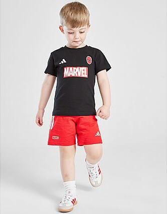 Adidas Spider- T-Shirt Shorts Set Infant Zwart - Foto 7