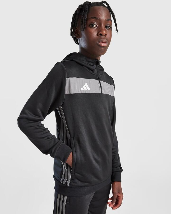 Adidas Tiro 25 1 4 Zip Hoodie Junior Zwart